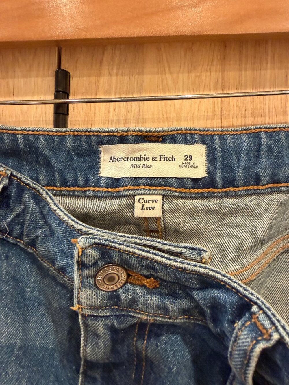 Mid Rise Denim Mini Skort - Picture 4 of 4